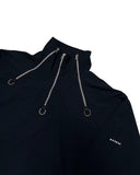 DAYDAF (デイダフ) DAYDAF BLACK LABEL NASLAN HIGH NECKED HALF ZIP-UP WINDBREAKER - BLACK