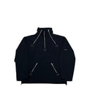 DAYDAF (デイダフ) DAYDAF BLACK LABEL NASLAN HIGH NECKED HALF ZIP-UP WINDBREAKER - BLACK