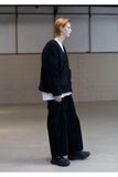メスノウン(MASSNOUN) DOUBLE SOFT WOOL QUILTING CARDIGAN MFNCD001-BK