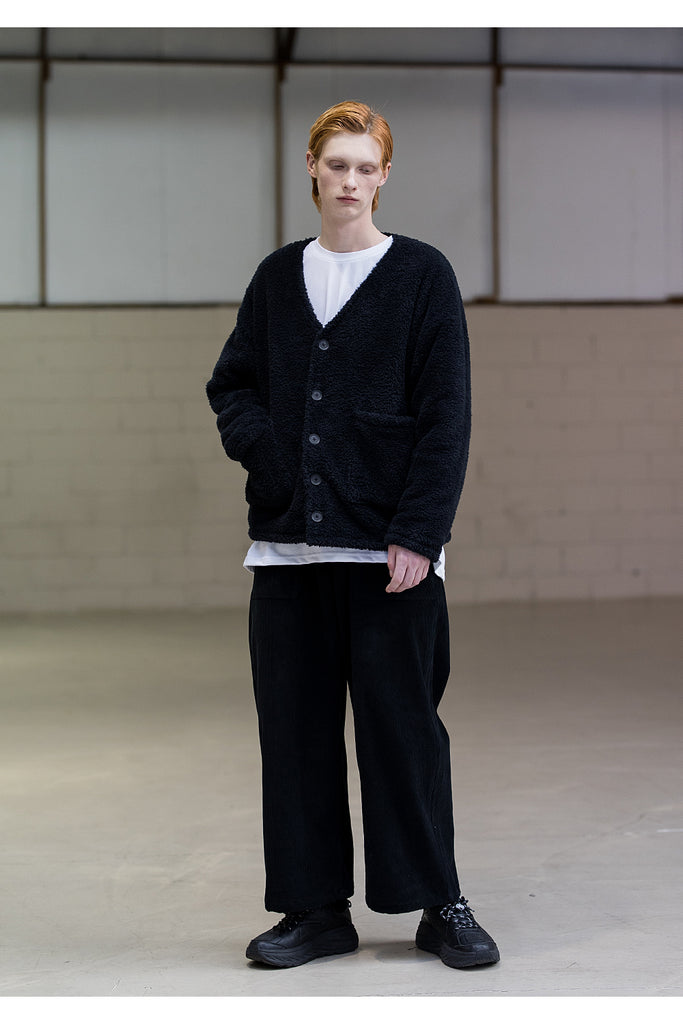 メスノウン(MASSNOUN) DOUBLE SOFT WOOL QUILTING CARDIGAN MFNCD001-BK