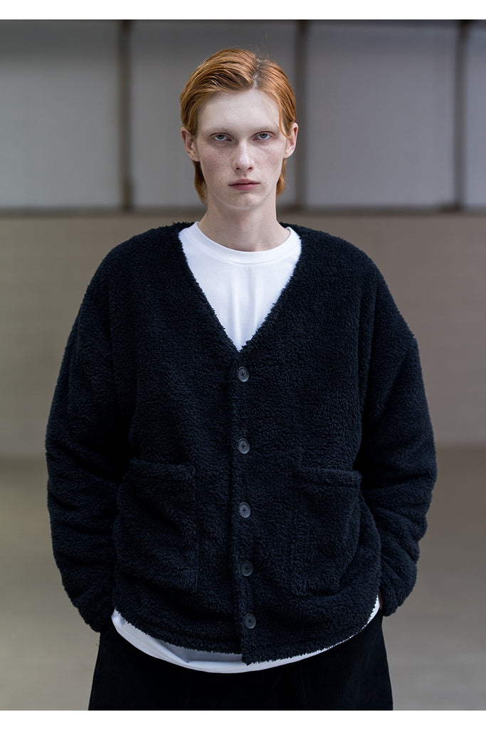 メスノウン(MASSNOUN) DOUBLE SOFT WOOL QUILTING CARDIGAN MFNCD001-BK