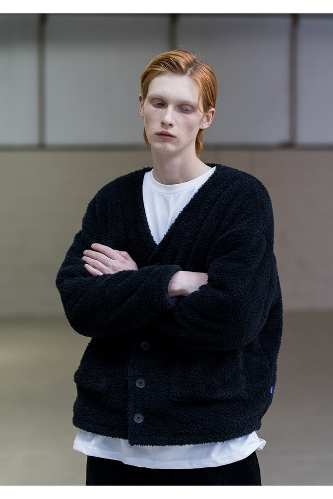 メスノウン(MASSNOUN) DOUBLE SOFT WOOL QUILTING CARDIGAN MFNCD001-BK