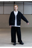 メスノウン(MASSNOUN) DOUBLE SOFT WOOL QUILTING CARDIGAN MFNCD001-BK