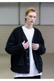 メスノウン(MASSNOUN) DOUBLE SOFT WOOL QUILTING CARDIGAN MFNCD001-BK