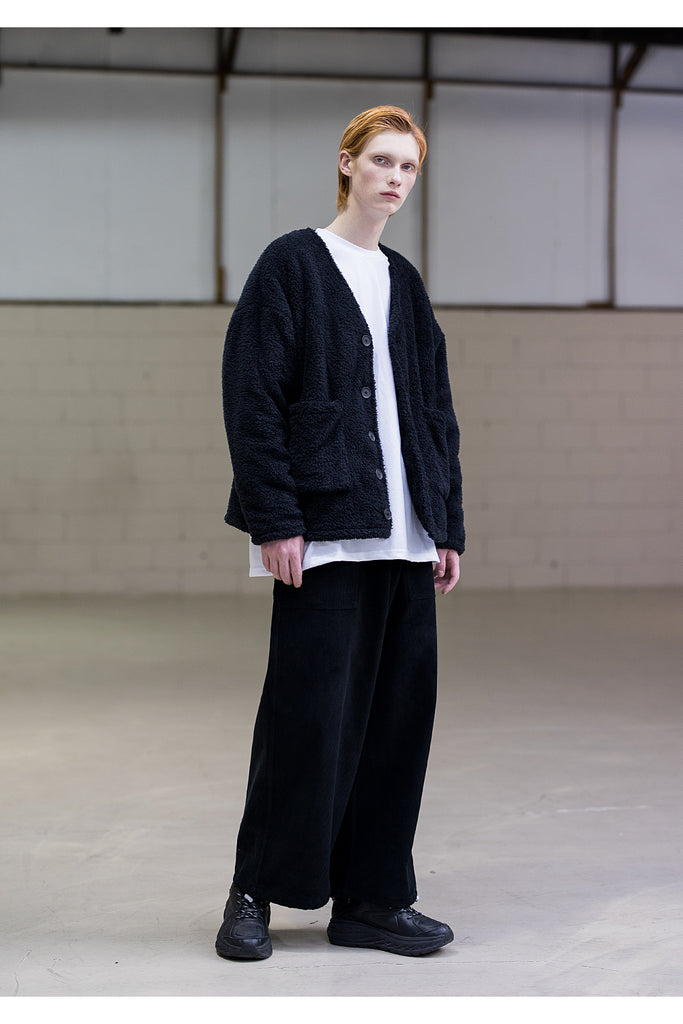 メスノウン(MASSNOUN) DOUBLE SOFT WOOL QUILTING CARDIGAN MFNCD001-BK