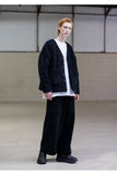 メスノウン(MASSNOUN) DOUBLE SOFT WOOL QUILTING CARDIGAN MFNCD001-BK