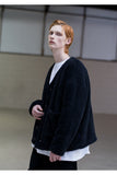 メスノウン(MASSNOUN) DOUBLE SOFT WOOL QUILTING CARDIGAN MFNCD001-BK