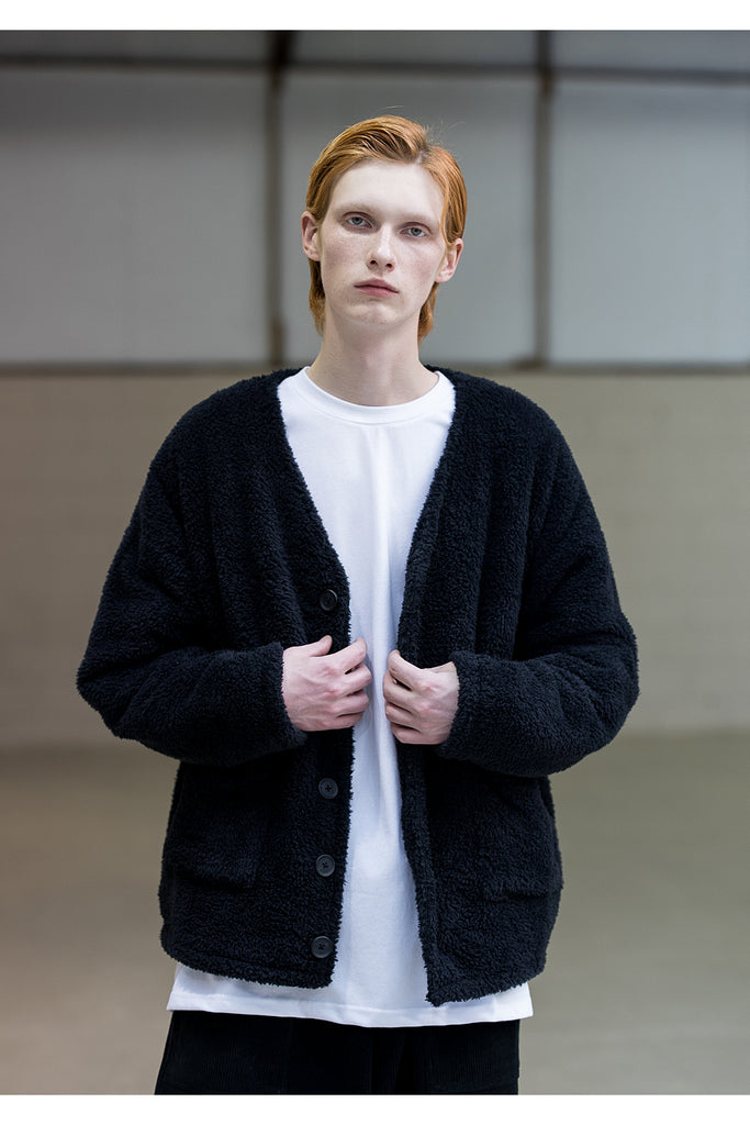 メスノウン(MASSNOUN) DOUBLE SOFT WOOL QUILTING CARDIGAN MFNCD001-BK