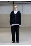 メスノウン(MASSNOUN) DOUBLE SOFT WOOL QUILTING CARDIGAN MFNCD001-BK