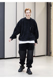 メスノウン(MASSNOUN) SL LOGO POCKET DOUBLE SOFT WOOL MFNCR004-BK