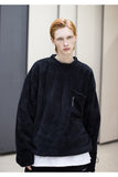 メスノウン(MASSNOUN) SL LOGO POCKET DOUBLE SOFT WOOL MFNCR004-BK