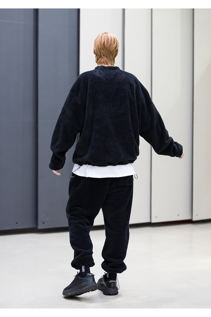 メスノウン(MASSNOUN) SL LOGO POCKET DOUBLE SOFT WOOL MFNCR004-BK