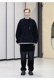メスノウン(MASSNOUN) SL LOGO POCKET DOUBLE SOFT WOOL MFNCR004-BK