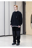 メスノウン(MASSNOUN) SL LOGO POCKET DOUBLE SOFT WOOL MFNCR004-BK