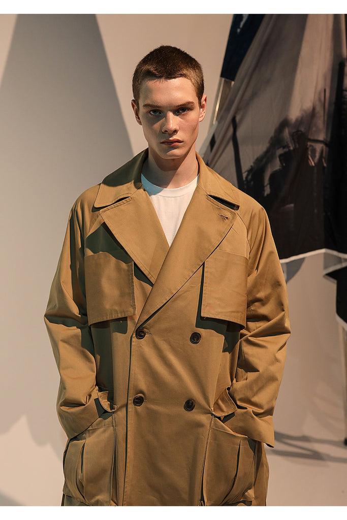 メスノウン(MASSNOUN)  CARGO POCKET OVERSIZED MAXICOAT MFNCT002-BG