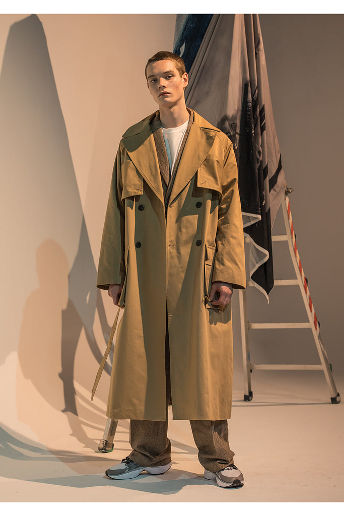 メスノウン(MASSNOUN)  CARGO POCKET OVERSIZED MAXICOAT MFNCT002-BG