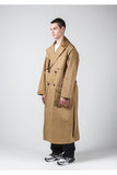 メスノウン(MASSNOUN)  CARGO POCKET OVERSIZED MAXICOAT MFNCT002-BG