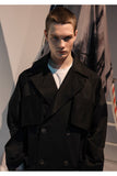 メスノウン(MASSNOUN)  CARGO POCKET OVERSIZED MAXICOAT MFNCT002-BK
