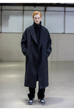 メスノウン(MASSNOUN) SHAWL COLLAR OVERSIZED DOUBLE COAT MFNCT003-BK