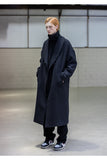 メスノウン(MASSNOUN) SHAWL COLLAR OVERSIZED DOUBLE COAT MFNCT003-BK