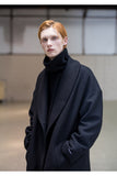 メスノウン(MASSNOUN) SHAWL COLLAR OVERSIZED DOUBLE COAT MFNCT003-BK
