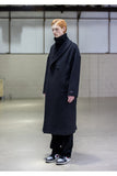 メスノウン(MASSNOUN) SHAWL COLLAR OVERSIZED DOUBLE COAT MFNCT003-BK