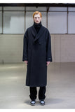 メスノウン(MASSNOUN) SHAWL COLLAR OVERSIZED DOUBLE COAT MFNCT003-BK