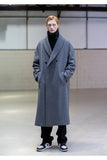 メスノウン(MASSNOUN) SHAWL COLLAR OVERSIZED DOUBLE COAT MFNCT003-GY