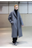 メスノウン(MASSNOUN) SHAWL COLLAR OVERSIZED DOUBLE COAT MFNCT003-GY