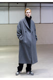 メスノウン(MASSNOUN) SHAWL COLLAR OVERSIZED DOUBLE COAT MFNCT003-GY