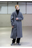 メスノウン(MASSNOUN) SHAWL COLLAR OVERSIZED DOUBLE COAT MFNCT003-GY