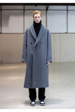 メスノウン(MASSNOUN) SHAWL COLLAR OVERSIZED DOUBLE COAT MFNCT003-GY