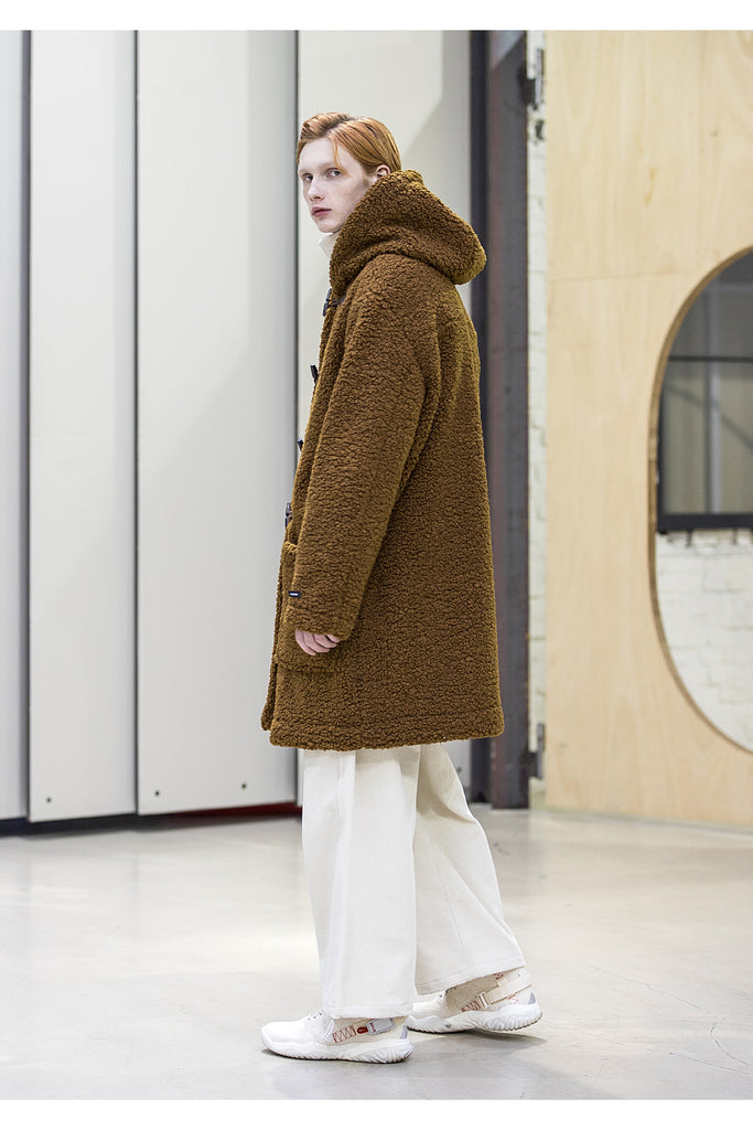 メスノウン(MASSNOUN) BOA FLEECE BONDED OVERSIZED DUFFEL COAT MFNCT004-BG