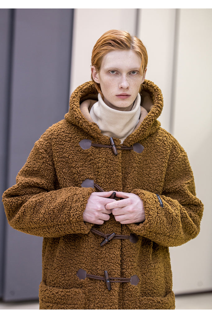 メスノウン(MASSNOUN) BOA FLEECE BONDED OVERSIZED DUFFEL COAT MFNCT004-BG