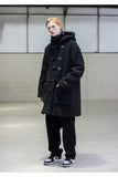 メスノウン(MASSNOUN) BOA FLEECE BONDED OVERSIZED DUFFEL COAT MFNCT004-BK