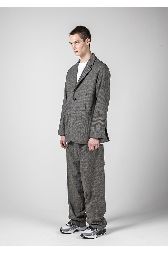 メスノウン(MASSNOUN)  TWO BUTTON CHECK JACKET MFNJK002-DG