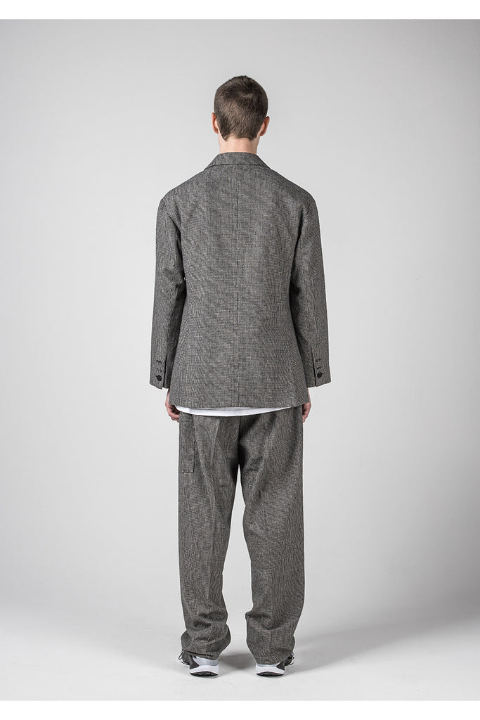 メスノウン(MASSNOUN)  TWO BUTTON CHECK JACKET MFNJK002-DG