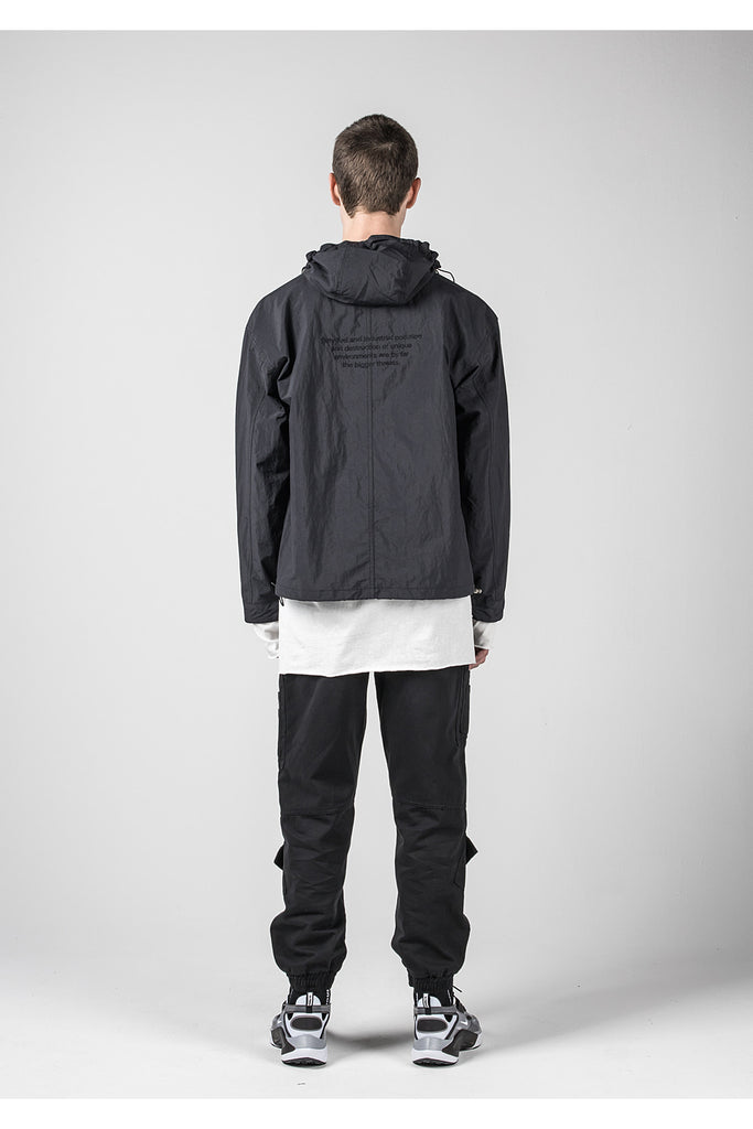 メスノウン(MASSNOUN)  SL LOGO SIGNIFY WINDBREAK MFNJK003-BK