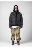 メスノウン(MASSNOUN) SL LOGO DETACHABLE HOOD PADDING MFNPD002-BK