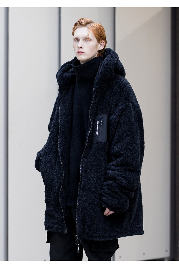 メスノウン(MASSNOUN)OBJECT DOUBLE SOFT WOOL LONG JUMPER MFNPD004-BK