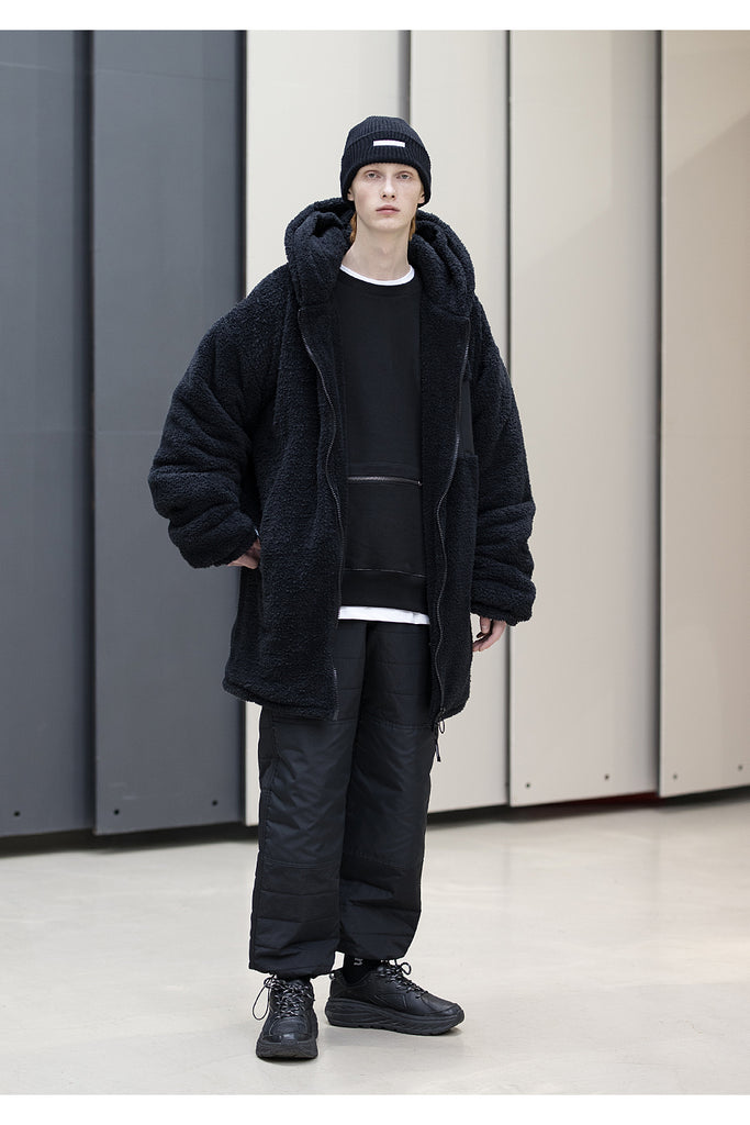 メスノウン(MASSNOUN)OBJECT DOUBLE SOFT WOOL LONG JUMPER MFNPD004-BK