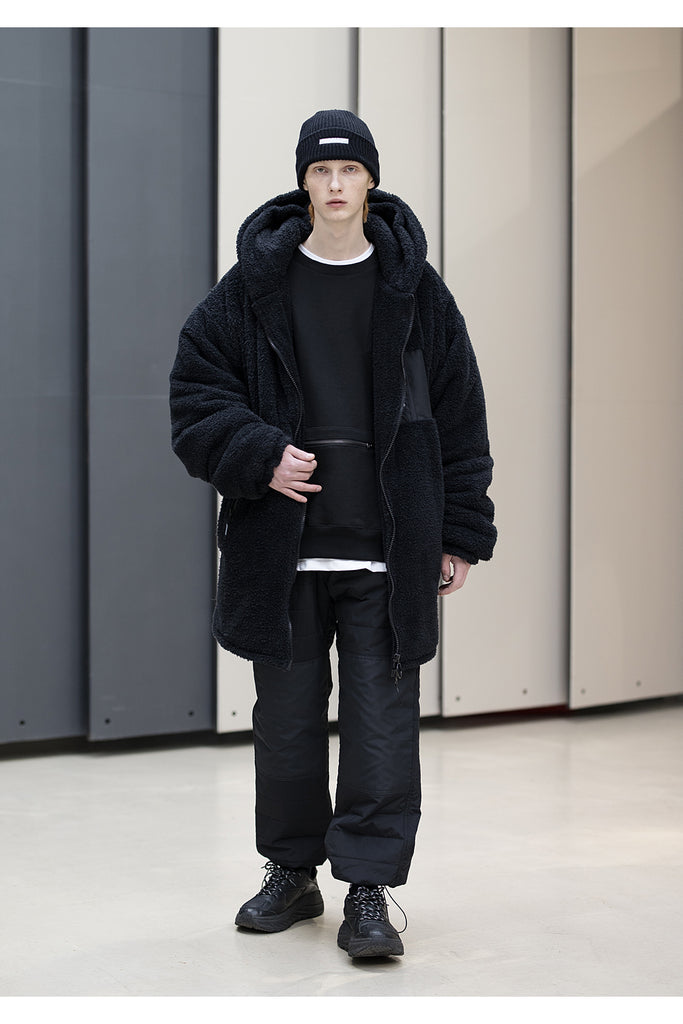 メスノウン(MASSNOUN)OBJECT DOUBLE SOFT WOOL LONG JUMPER MFNPD004-BK