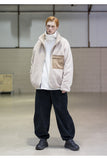 メスノウン(MASSNOUN)SL LOGO WHALE REVERSIBLE DOUBLE SOFT WOOL JUMPER MFNZP003-BG