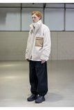 メスノウン(MASSNOUN)SL LOGO WHALE REVERSIBLE DOUBLE SOFT WOOL JUMPER MFNZP003-BG