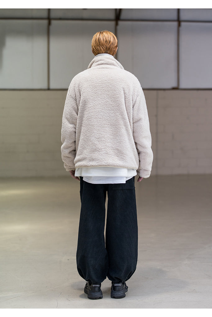 メスノウン(MASSNOUN)SL LOGO WHALE REVERSIBLE DOUBLE SOFT WOOL JUMPER MFNZP003-BG