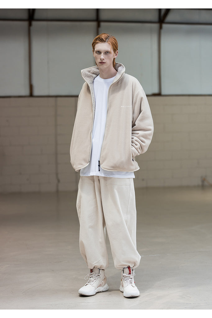 メスノウン(MASSNOUN)SL LOGO WHALE REVERSIBLE DOUBLE SOFT WOOL JUMPER MFNZP003-BG