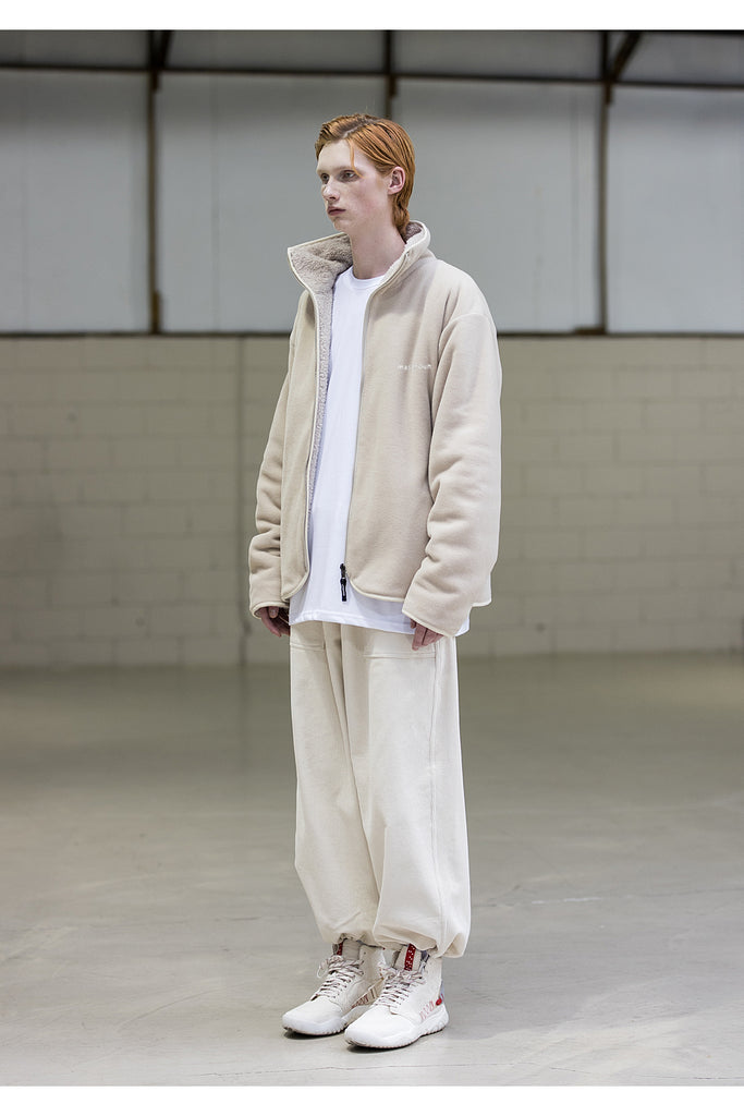メスノウン(MASSNOUN)SL LOGO WHALE REVERSIBLE DOUBLE SOFT WOOL JUMPER MFNZP003-BG