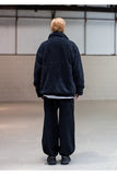メスノウン(MASSNOUN)SL LOGO WHALE REVERSIBLE DOUBLE SOFT WOOL JUMPER MFNZP003-BK
