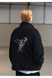 メスノウン(MASSNOUN)SL LOGO WHALE REVERSIBLE DOUBLE SOFT WOOL JUMPER MFNZP003-BK