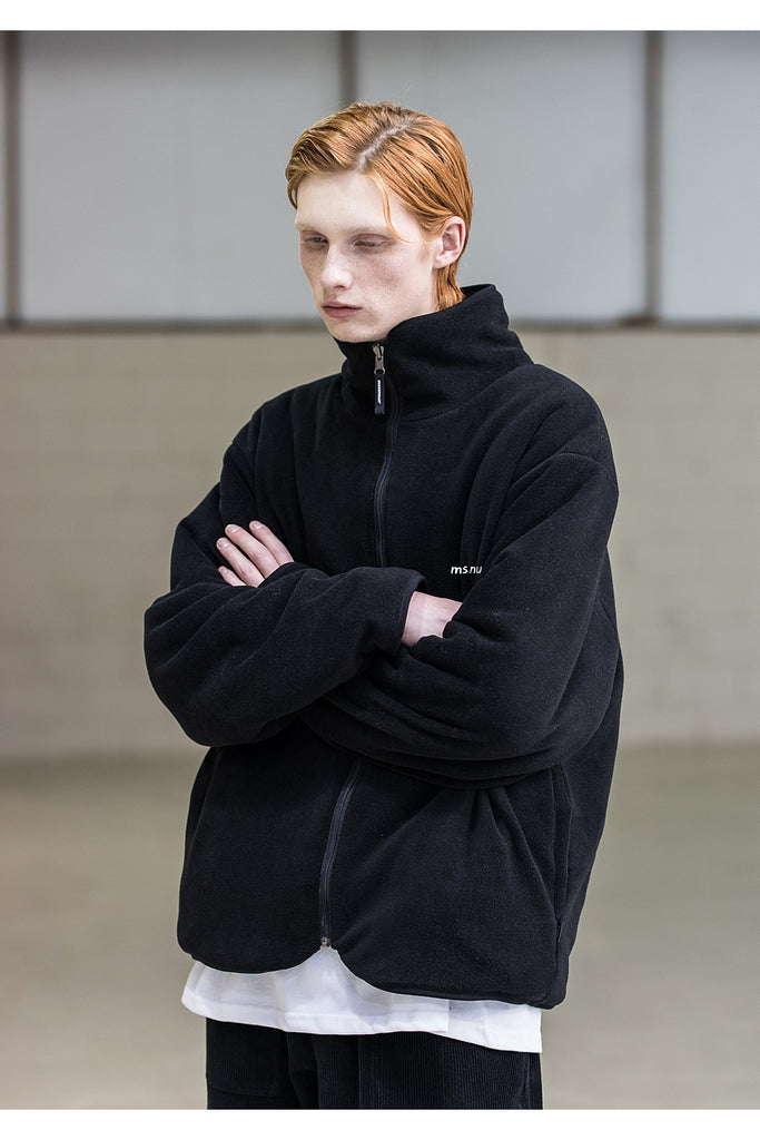 メスノウン(MASSNOUN)SL LOGO WHALE REVERSIBLE DOUBLE SOFT WOOL JUMPER MFNZP003-BK